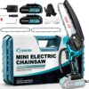 Saker Mini Chainsaw,6 Inch Portable Electric Chainsaw Cordless,2023 Upgrade Small Handheld Chain Saw for Tree Branches,Courtyard, Household and G