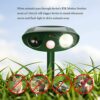 YurDoca Ultrasonic Cat Repellent, Solar Waterproof Pest Repeller Outdoor, Animal Repeller with Motion Sensor and Ultrasonic Flashing Lights, for