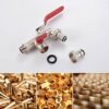 Ibergrif M22203 Double Garden Tap with Connector, G1/2 Inch Inlet and Two G3/4 Inch Outlet Outside Taps, Antifreeze -10 ℃, High Temperature Resis