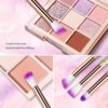CDC DIGI 10 Pcs Makeup Brushes Set Unicorn Rainbow Handle Synthetic Hair Professional Makeup Brushes Kit with Eyeliner Foundation Blusher Powder