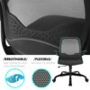 KERDOM Office Chair, Ergonomic Desk Chair, Breathable Mesh Computer Chair, Comfy Swivel Task Chair with Flip-up Armrests and Adjustable Height