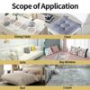 Rug Gripper for Wooden Floors Multipurpose Non Slip Area Rug Pad Mat Underlay Durable Anti Slip Rug Grips Carpet Grippers Easily Trimed for Tiles