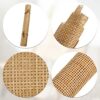 Cane Rattan Webbing Roll, 3.28ft x 17.7inch Woven Open Rattan Mesh Natural Rattan Webbing for Caning Projects Square Hollow Wide Rattan for DIY C