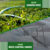 GardenGloss® Landscape Staples Made of Steel non-galvanized (50pcs) - Strong Garden Pegs Stakes for Weed Control Membrane, Netting and Fence - Gr