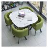 Office Table and Chair Set Reception Coffee Table Nordic Reception Tables and Chairs 80cm Round Table Living Room Reception Leisure Table Kitchen