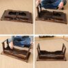 End Tables Foldable Coffee TableRetro coffee table coffee tablelow table country tatami table used in living room bedroom Color  Brown Size  50x3