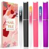 Nail File Glass Nail File 3 Pack Premium Glass Nail File with Case Crystal Nail File Professional Salon Manicure Tool for Natural Nails