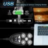 Electric Razor for Men ElectriBrite Bald Head Shaver Rotary Cordless Nose Hair Beard Trimmer Clippers Facial Cleansing Brush Waterproof USB Recha