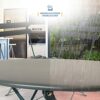 SUNMER Bistro Table and Chairs Set of 3 Metal Foldable Garden Patio Balcony Dining Furniture Set  Grey