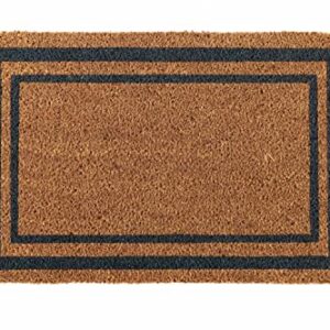 Marissa's Garden & Gift Extra Thick 2cm deep Doormat Indoor/Outdoor | Non Slip simple border Design Entrance Welcome Mat (dark grey border) 60 x