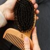 100 Boar Bristle Hair Brush Set. Soft Natural Bristles for Thin and Fine Hair. Restore Shine And Texture. Wooden Comb Travel Bag and Spa Headband