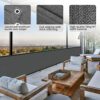 Cool Area balcony privacy screen, anti-peeping, windproof, anti-ultraviolet, HDPE balcony cover, 90x300cm，Graphite