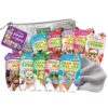 7th Heaven Pamper and Party Face Mask Bundle  Contains 10 Moisturising and Cleansing Facial Skincare Masks Silver Cosmetics Bag and a Soft Cleans