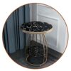 Artiz Round Creative Table Marble End Tables Light Luxury Marble Side Table Small Coffee Table Doublelayer Storage Simple Bedside Table Nightstan