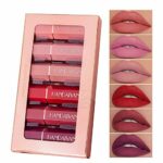 Matte Lipstick Set 6 Colours Matte Nude Lipstick Smooth Velvet Long Lasting Waterproof Lipstick Makeup Gift Set