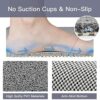 Loofah Shower Mat for Inside Shower Non Slip Anti Mould PVC Bath Mat for Bathroom Wet Shower Areas (40 x 60 cm, grey)
