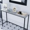 Home Source Hall Table Wood Cream 97 x 76 x 35 cm