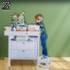 ZYBUX - 11" Folding Step Stool | Lightweight Plastic - Foldable Step Stool Non Slip Stools for Bathroom Bedroom Kitchen Steps Fold Away | Indoor