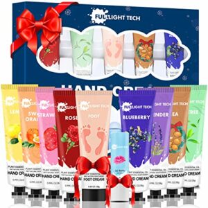Hand Cream Gift SetwFoot Cream  Lip Balm10 Packs Christmas for Very Dry Hands CareXmas Birthday Valentines Mothers Day Gifts Ideas for Women Men