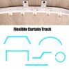 3 Meters Bendable Ceiling Curved Curtain Track Flexible Ceiling Curtain Track Mounted Windows Curved Track for Curtain Rail Track Curtain System