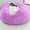 YHNMK Large Bean Bag Chair Cover 5FT6TF7FT Soft Memory Bean Bag Chair with Microsuede Cover Furniture and Accessories for Dorm Room No Filler Bea
