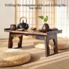 End Tables Foldable Coffee TableRetro coffee table coffee tablelow table country tatami table used in living room bedroom Color  Brown Size  50x3