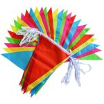 Bunting Banners Multicolor Nylon Fabric Triangle Flags Outdoor Garden Banner for Wedding Birthday Party Garden Brand Opening Home Festival Decora