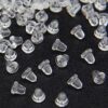 Earring Backs for Studs 200pcs Earring Back Soft Clear Ear Safety Back Pads Backstops Bullet Clutch Stopper Replacement for Fish Hook Earring Stu