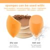 REAL TECHNIQUES Miracle Complexion Makeup Sponge for full cover foundation Packaging and Colour May Vary Orange