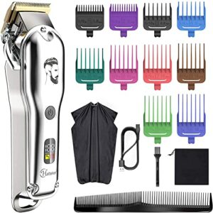 Hatteker Mens Hair Clipper Beard Trimmer Hair Trimmer for Men Cordless Clippers Professional Barbers Grooming Kit IPX7 Waterproof