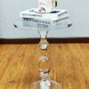 TPZLRN Pure Acrylic End Table Clear Side Table with Clear Small Round Top and Solid Post for Living RoomBedroom and Office Easy Assembly