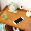 BAIHAO Home Side Table Bedroom Bedside Table Sofa Side Cabinet Square Table Small Coffee Table Corner Table Mini Living Room Shelf with Storage D