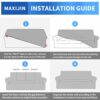 MAXIJIN Thick Velvet Sofa Covers 3 Seater Super Stretch Non Slip Couch Cover for Dogs Cat Pet Friendly 1-Piece Elastic Furniture Protector Plush