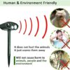 YurDoca Ultrasonic Cat Repellent, Solar Waterproof Pest Repeller Outdoor, Animal Repeller with Motion Sensor and Ultrasonic Flashing Lights, for