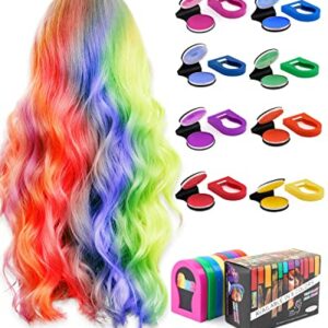 Hair Chalks for Girls 8 Pcs Washable Hair Chalk Dye for Kids Portable NonSticky Temporary Bright Hair Dye  Hair Spray Color for Kids Women Gifts