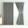 ASATEX Pair of 2 XXXL Wall to Wall Light Gray Silver Blackout Curtains Panels. Each of Room Divider Drapes is 108 x 132. Total Width 18 Feet. Inc