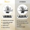 Cluster Lashes QUEWEL 72 Pcs DIY Cluster Eyelash Extension Soft Individual Eyelashes D Curl Eyelash Clusters MIX816mm Length Lightweight For Pers