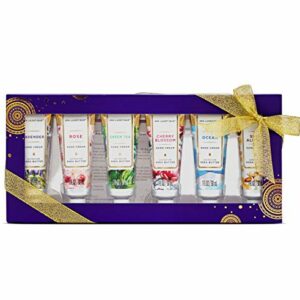 Hand Cream Gift Set  Spa Luxetique Hand Cream Moisturiser Shea Butter for Dry Hands with Natural Aloe and Vitamin E Travel Size Hand Creams 6 x 3