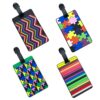 EQLEF® Set Of 4 Lovely Secure Luggage Tags PVC Suitcase luggage tags Business Card Holder/ Travel ID Bag Tag