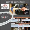 DartAnt Heavy Duty Flexible Curtain Rail Ceiling Mount Bendable Curtain Track Curved Ceiling Track Room Divider RV Shower Curtain Rail Sliding Cu