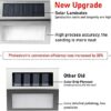 【Cool White】 Solar Fence Lights,Stainless Steel Decorative Lights LED Garden Lights,Waterproof Step Lights Wireless Outdoor Lights for Stair,Wall