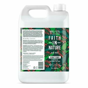 Faith In Nature Natural Aloe Vera Conditioner Rejuvenating Vegan and Cruelty Free No SLS or Parabens For Normal to Dry Hair 5 L Refill Pack