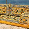 Yellow Sofa Cushions Arabic Majlis Arabic Floor Couch Reading Loveseat 84 Thickness Moroccan Floor Seating Set Moroccan Home Decor Cushion Sofa F