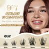 Cluster Lashes QUEWEL 72 Pcs DIY Cluster Eyelash Extension Soft Individual Eyelashes D Curl Eyelash Clusters MIX816mm Length Lightweight For Pers