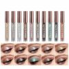 10 Pcs Liquid Glitter Eyeshadow Metallic Shimmer Glitter Eyeshadow Sweatproof Makeup Set Matte Glitter Pressed All Highly Pigmented Blending Powd