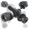 huruirui M2 M3 M4 M5 Nuts and Bolts Washers Assorted Set, Black Hex Socket Head Cap Screws Bolts and Nuts Kit 945pcs, Thread Machine Hex Bolt Set