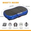Dskeuzeew Vibration Plate Exercise Machine - Oscillation, Waver Machine Vibration with Bluetooth Speakers, Rope Skipping 99 Levels Massage Vibrat