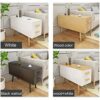 oiakus Sofa Side Table Wood Side Night Stand Table with Double Drawer Nordic Coffee Table Storage Table Save Space Multifunction Locker Lamp Tabl