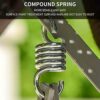 Dulau 4 Pieces Hammock Spring, Heavy Duty Extension Spring Suspension Hook Set, Galvanized Steel Suspension Hook Hanger Extension Spring for Gard