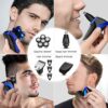 NITEEN Head Shavers for MenBald Head Shaver 4in1 Electric Razor Cordless Waterproof Shaver Wet and Dry Rotary Shaver Grooming Kit with Beard Clip